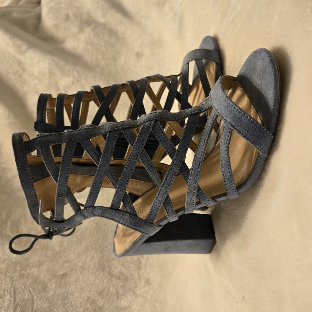 Women's Strappy Blue Heels
